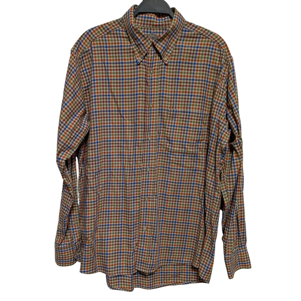 Bills Khakis Button Down Shirt L Multicolor Classic Fit Preppy Ivy Heritage USA